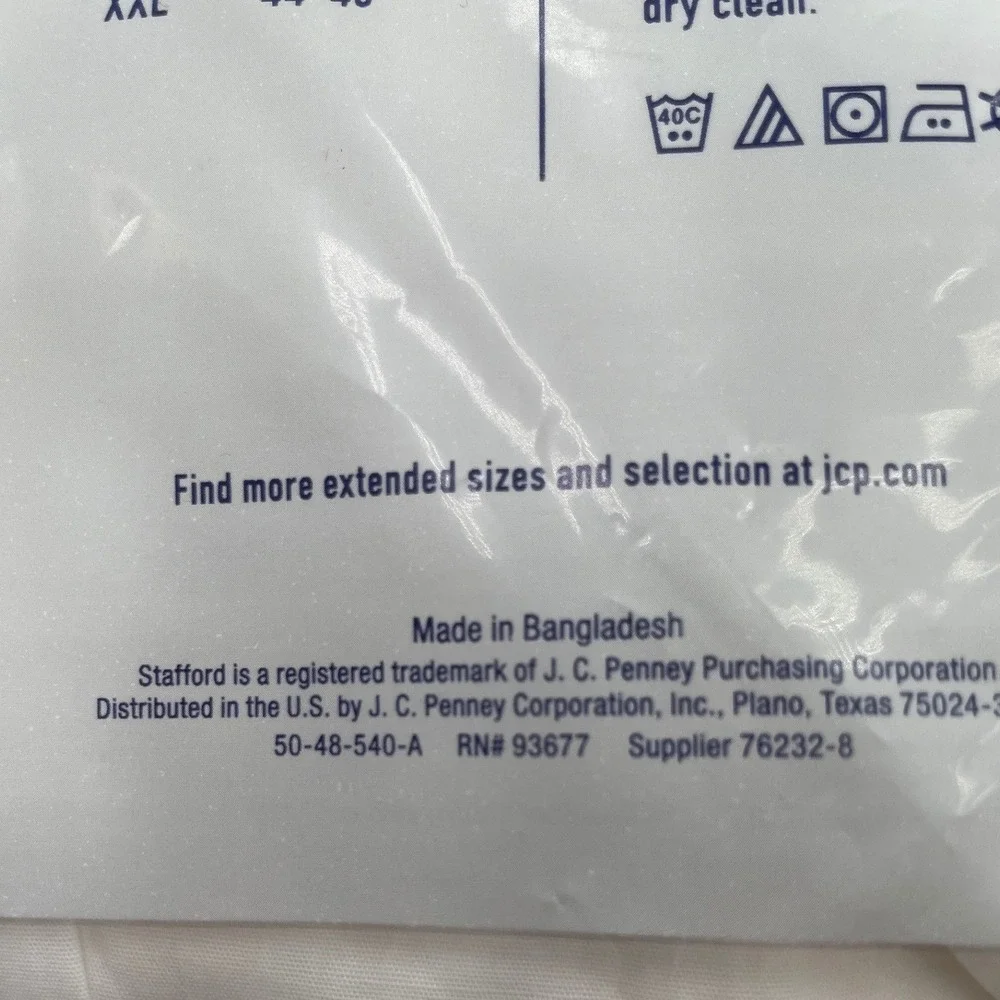 Stafford Mens 4 Pack Woven Boxers 100% Cotton White Comfort Stretch XL Button